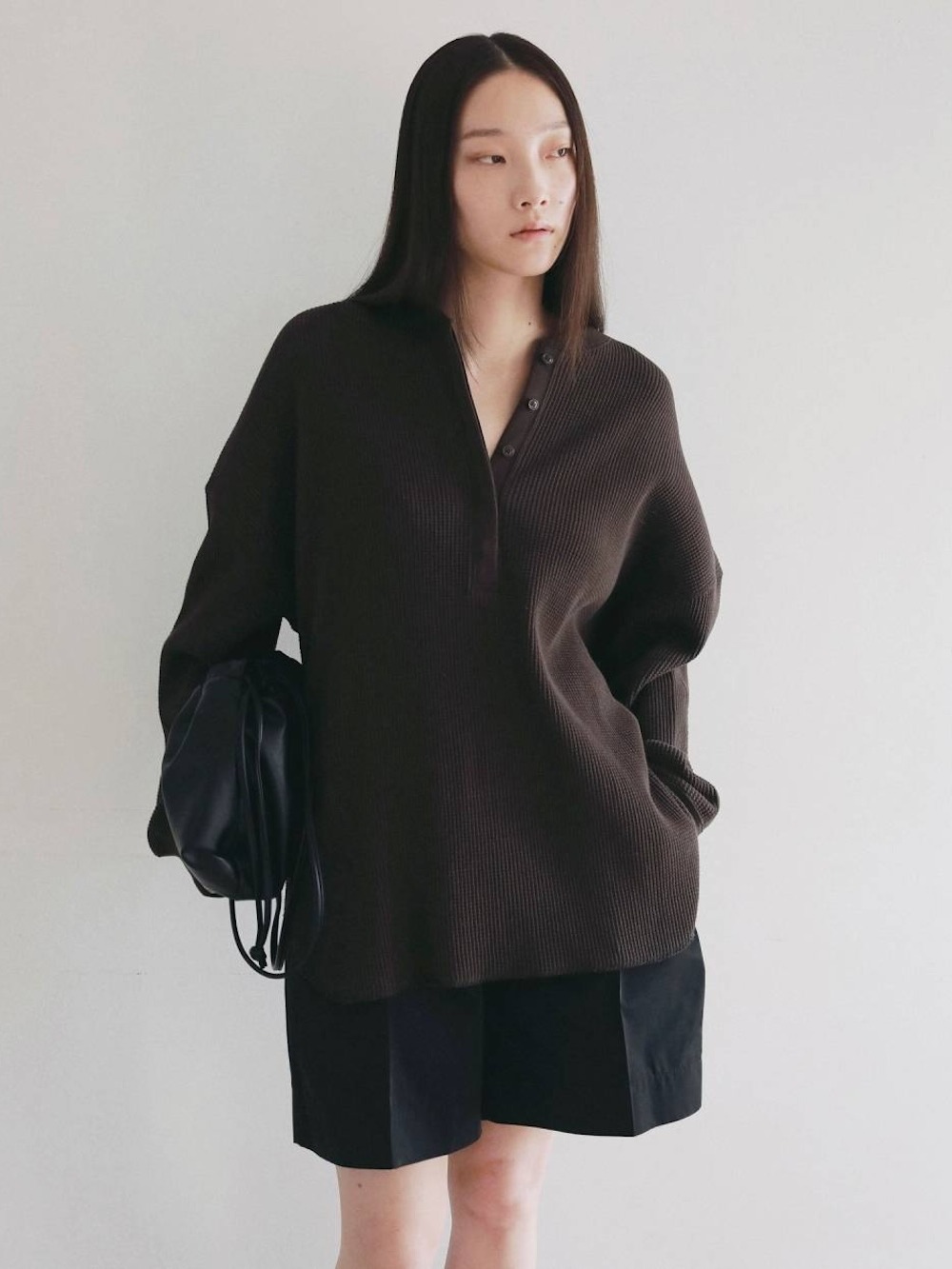 anuke(アンヌーク) Waffle Loose Henleytops - COLDBECK ONLINE