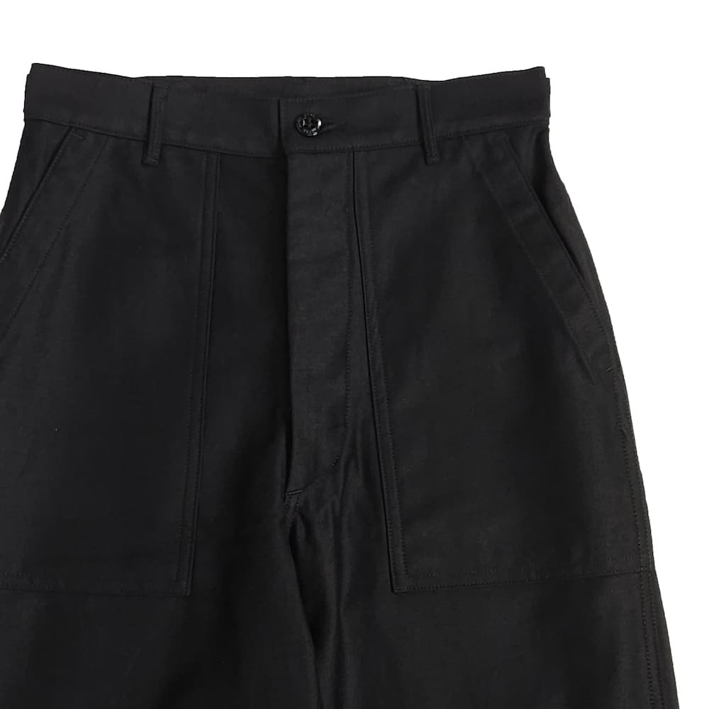 お*お様 Hyke ハイク BACK SATIN BAKER PANTS ネイビ BACK SATIN BAKER PANTS-バックサテンベイカーパンツ-HYKE