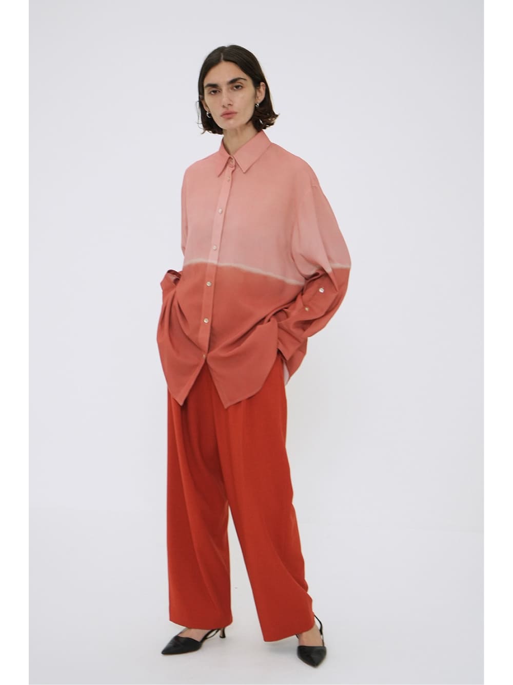CLANE GRADATION SHIRT グラデーションシャツ クラネ CLANE - グラデーションプリントシャツ - GRADATION SHIRT