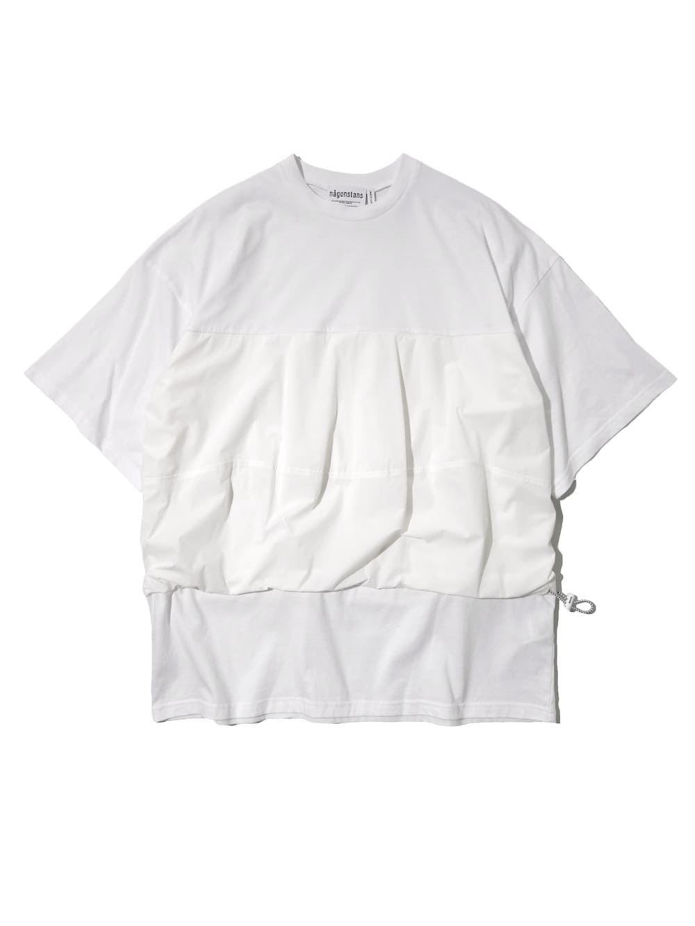 ナゴンスタンス　woven combination t-shirt woven combination t-shirt｜M｜Salt｜cut and sewn｜någonstans