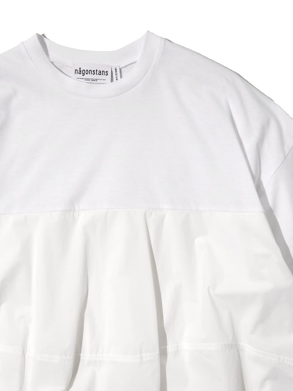 ナゴンスタンス　woven combination t-shirt woven combination t-shirt｜M｜Salt｜cut and sewn｜någonstans