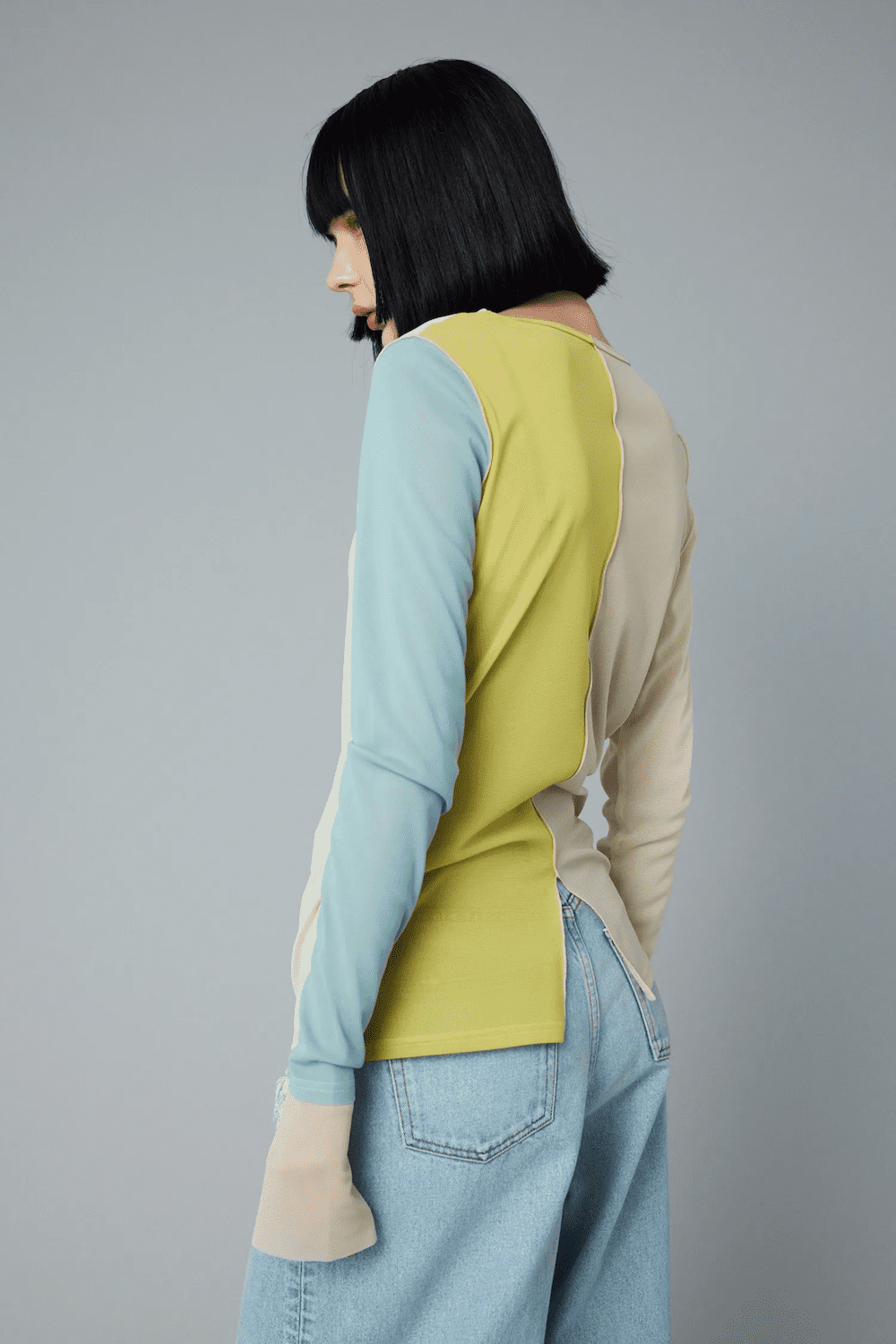 HeRIN.CYE(ヘリンドットサイ) Crew neck mesh inner tops
