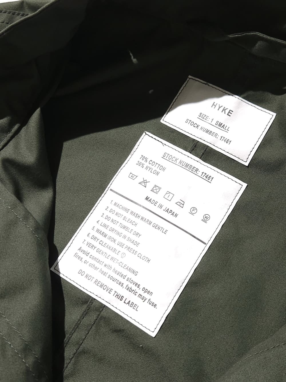 HYKE(ハイク) N/C TYPE M-65 FIELD COAT - COLDBECK ONLINE（コール