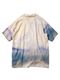 YOKE(衼) LANDSCAPE PRINTED OPEN COLLAR SHIRT