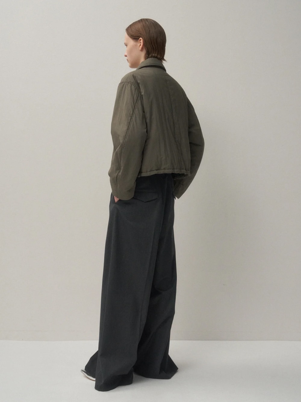 ATON(エイトン) MAT AIRY NYLON WOOL PADDED HARRINGTON JACKET