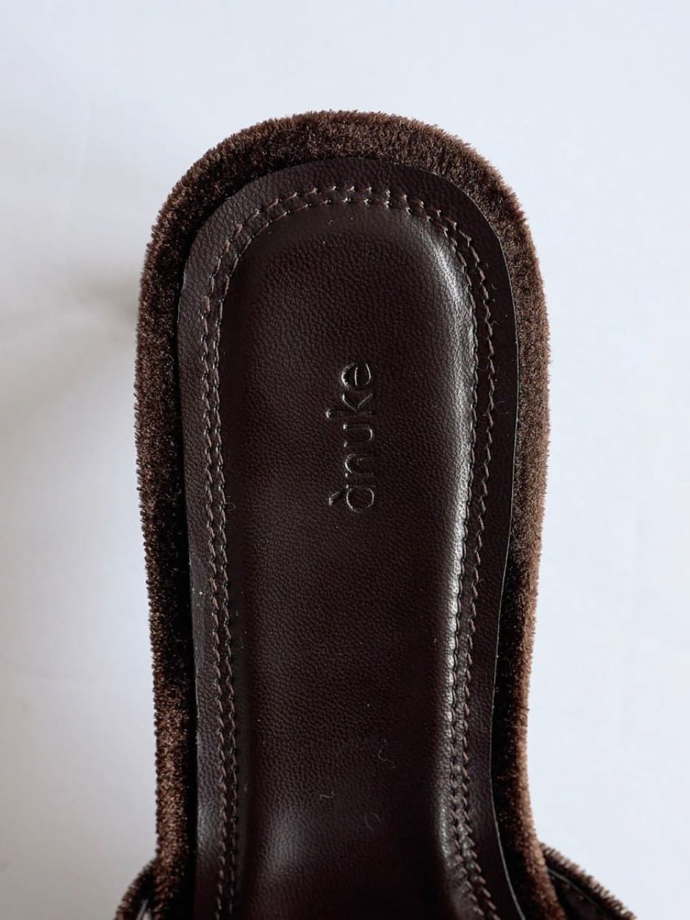 anuke(アンヌーク) Squaretoe Velour Mule - COLDBECK ONLINE（コール