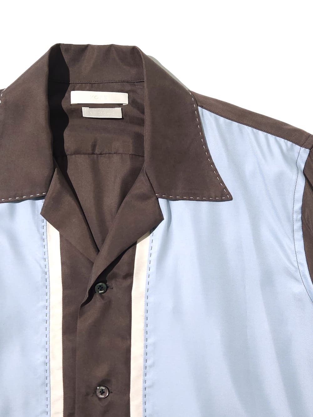 YOKE(ヨーク) COLORBLOCK OPEN COLLAR SHIRT - COLDBECK ONLINE