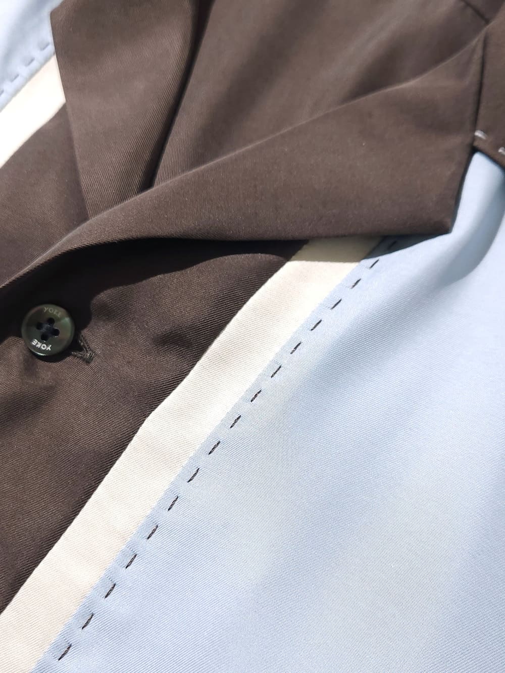 YOKE(ヨーク) COLORBLOCK OPEN COLLAR SHIRT - COLDBECK ONLINE