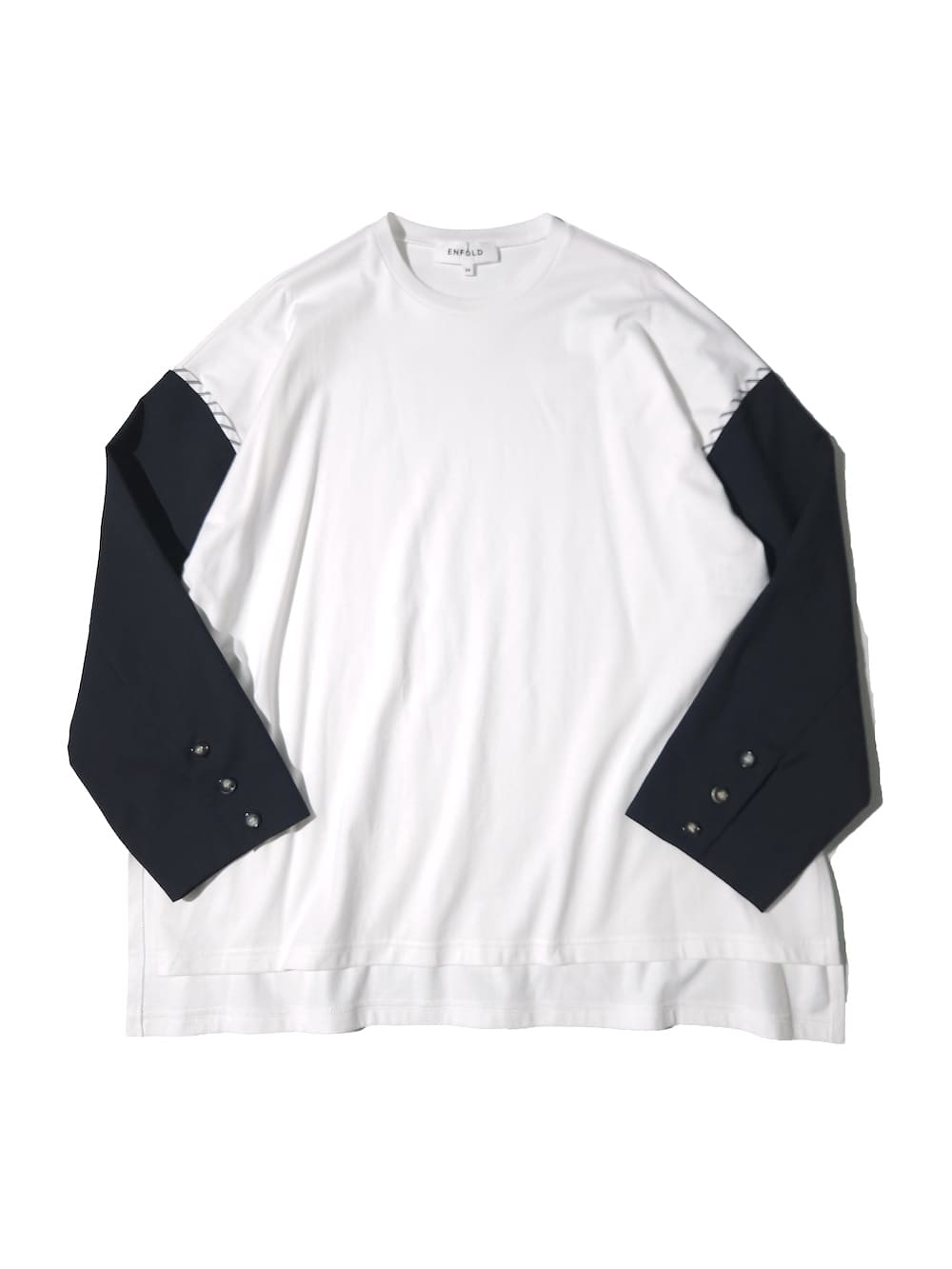 エンフォルド 長袖 Tシャツ 38サイズ　2025ss ENFOLD(エンフォルド) JACKT-SLEEVES LONG-T-SHIRT - COLDBECK