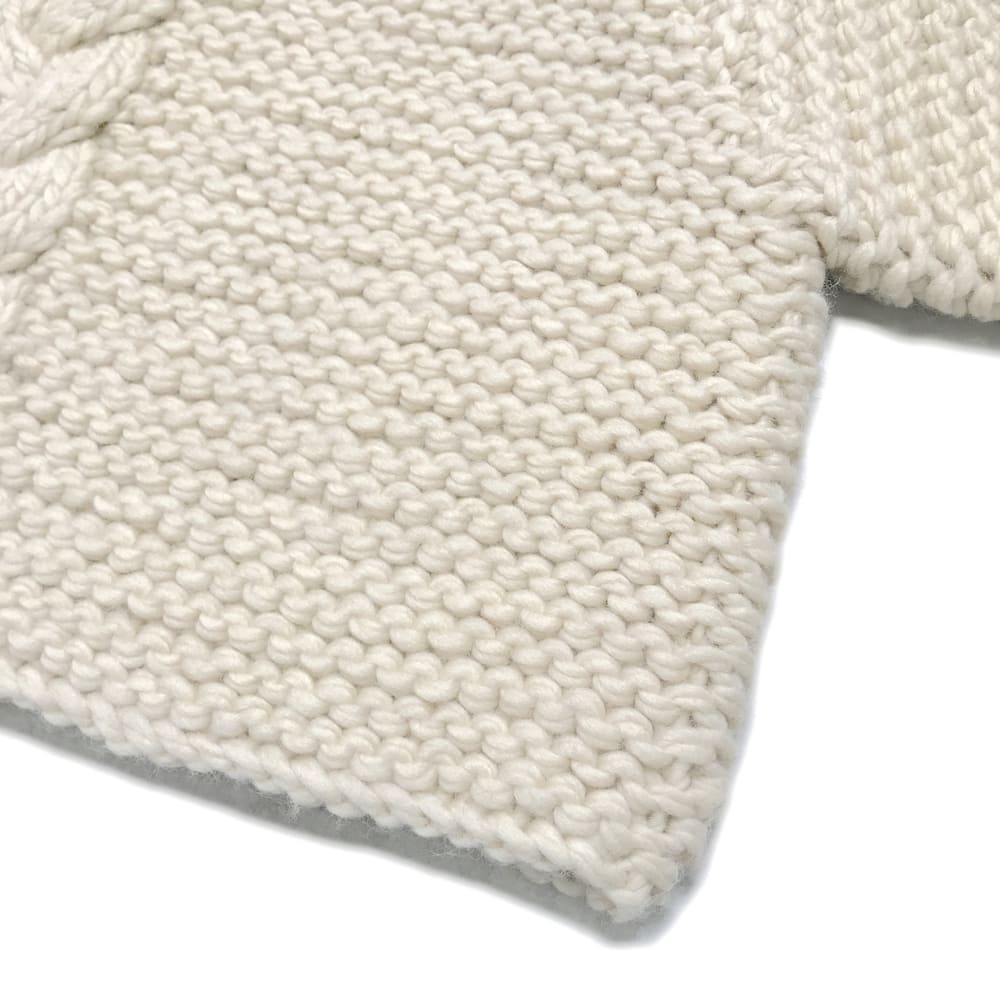 【SALE】HYKE(ハイク) CABLE-KNIT HALF SLEEVE SWEATER