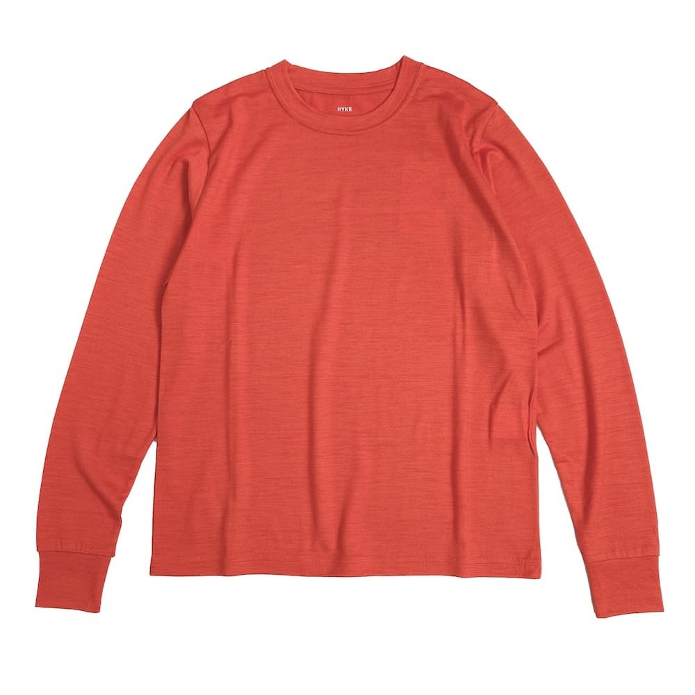 【SALE】HYKE(ハイク) WOOL LONG SLEEVE TEE