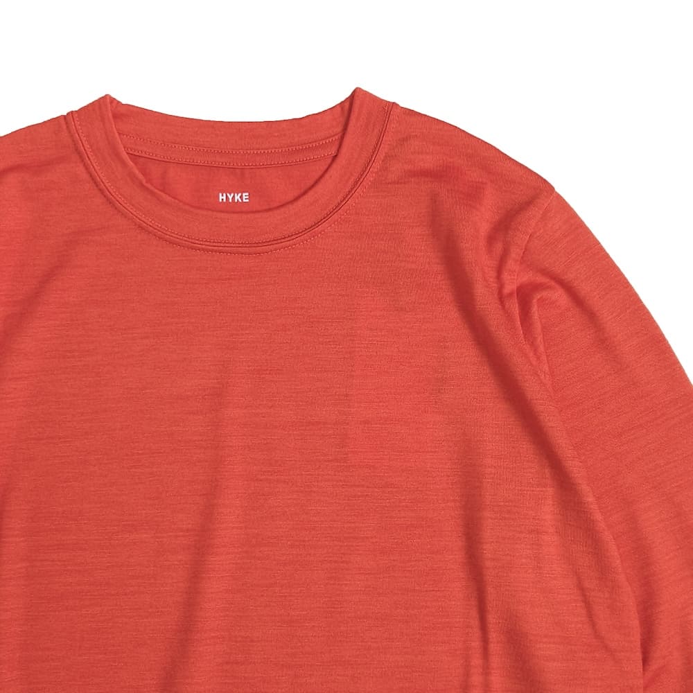 【SALE】HYKE(ハイク) WOOL LONG SLEEVE TEE
