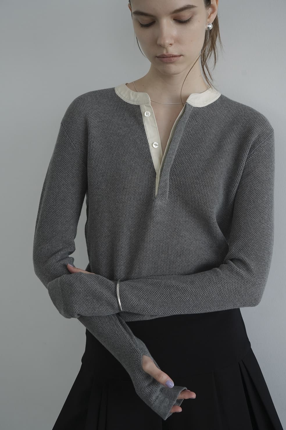 【ラストセール〜5/15】CLANE MESH HENLEY NECK TOPS CLANE(クラネ) MESH HENLEY NECK TOPS - COLDBECK ONLINE（コール