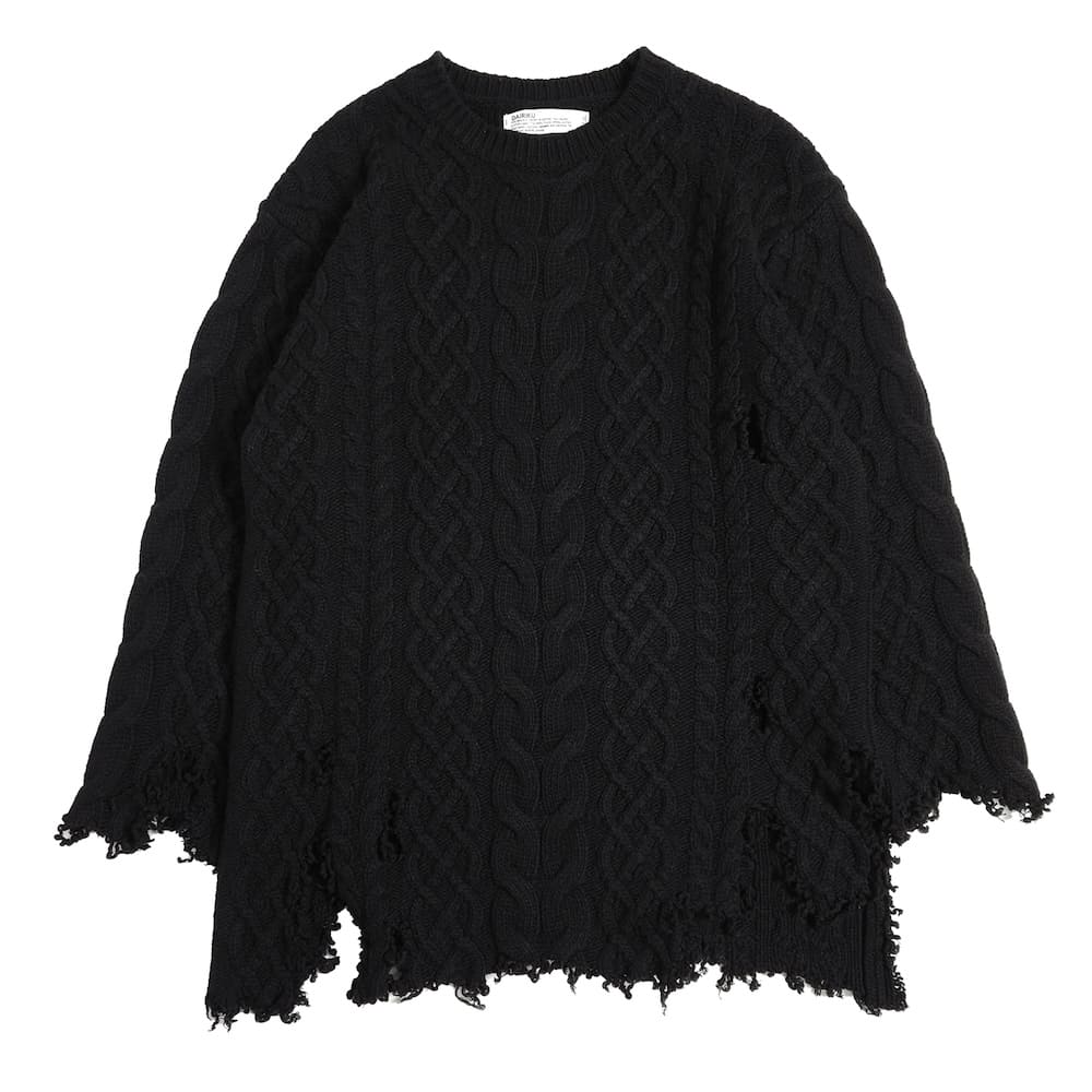 SALE】DAIRIKU(ダイリク) Damage Cable Big Knit - COLDBECK ONLINE