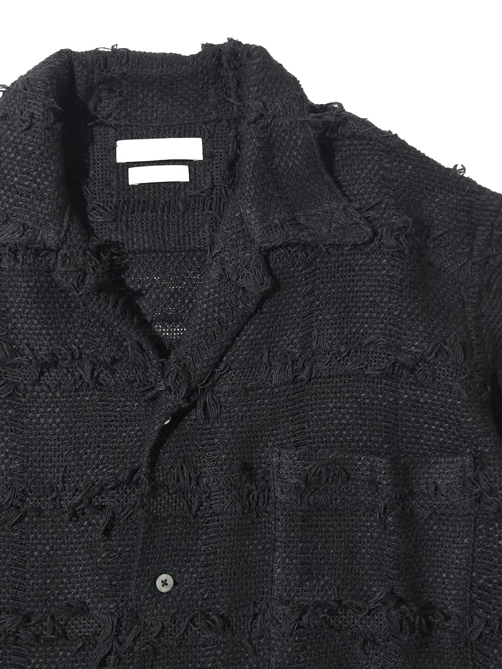 YOKE(ヨーク) FRINGE CHECK TWEED OPEN COLLAR SHIRT - COLDBECK