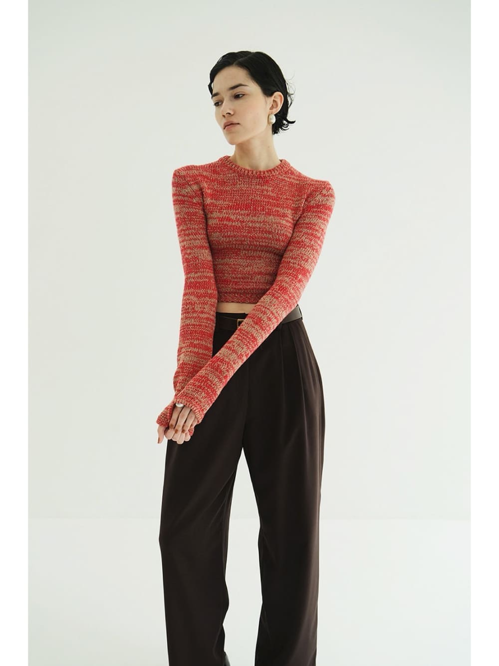 【SALE】CLANE(クラネ) COTTON SHORT KNIT TOPS