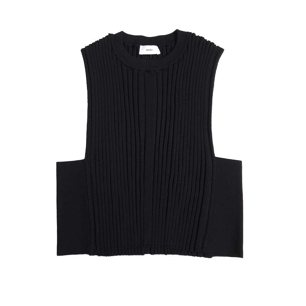 HYKE(ハイク) WIDE RIBBED CROPPED VEST - COLDBECK ONLINE