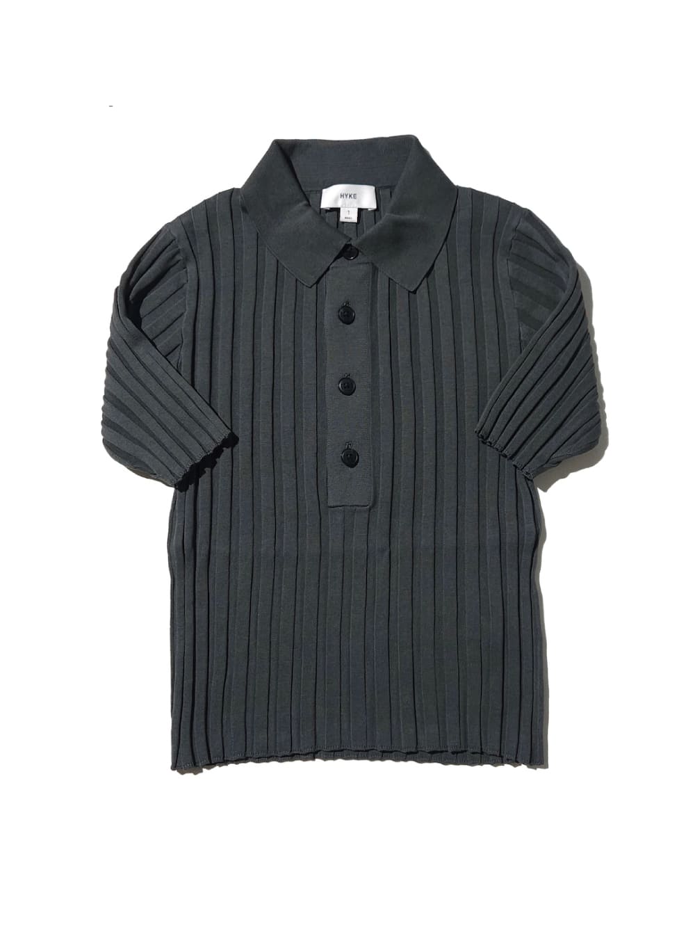 【現行品】 HYKE 25SS WIDE RIBBED POLO SWEATER 現行品】 HYKE 25SS WIDE RIBBED POLO SWEATER WIDE RIBBED POLO