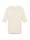 CLANE() H/N HALF SLEEVE RIB KNIT TOPS