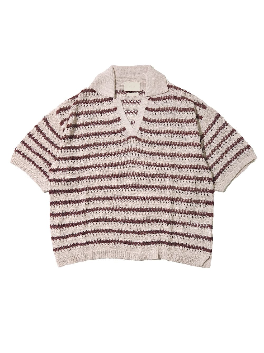トップス YOKE/border mesh knit skipper polo shirt YOKE(ヨーク) BORDER MESH KNIT SKIPPER POLO SHIRT - COLDBECK ONLINE