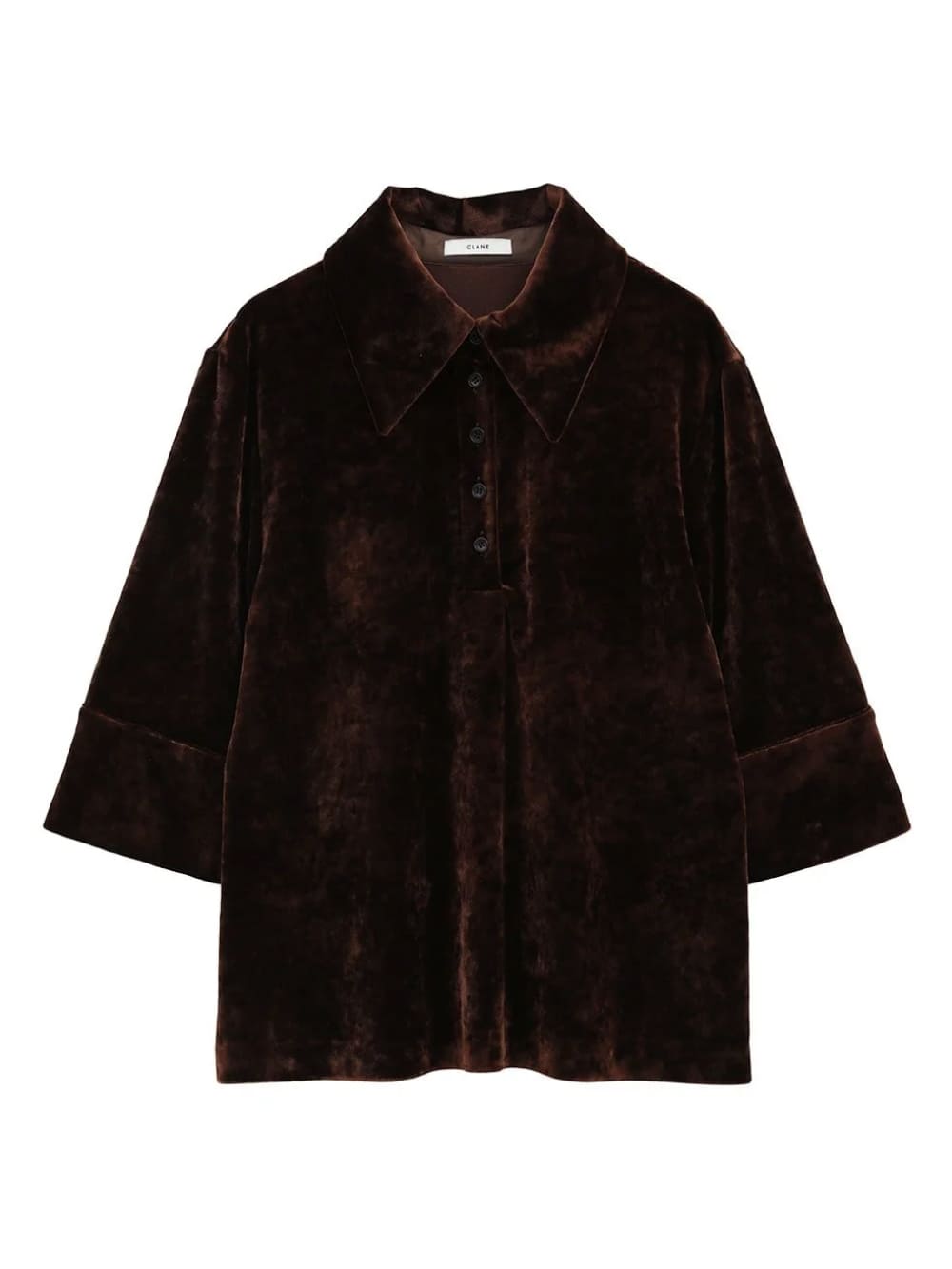 CLANE CRUSHED VELOUR POLO TOPS クラネ CLANE(クラネ) CRUSHED VELOUR POLO TOPS - COLDBECK ONLINE