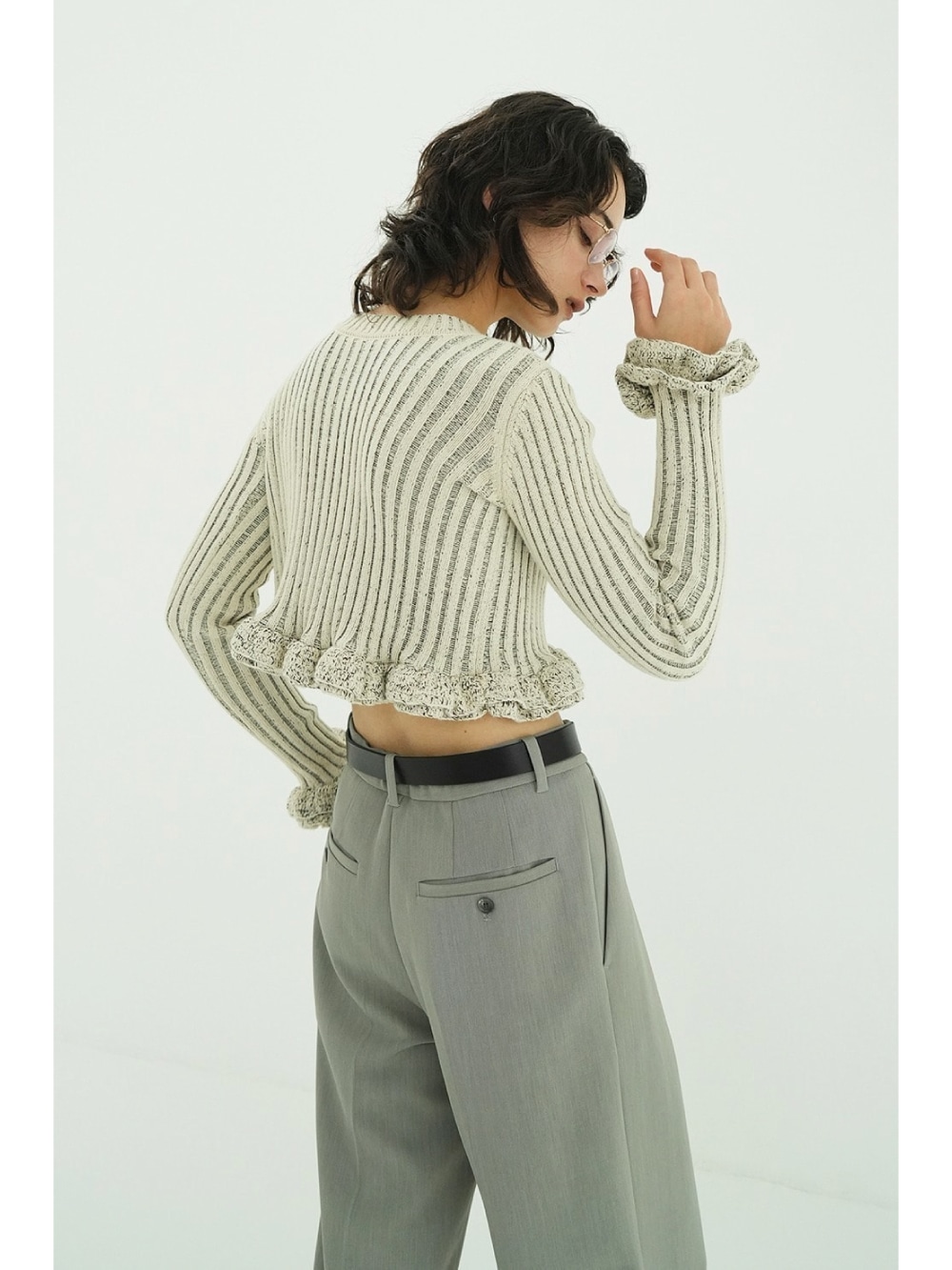 CLANE(クラネ) W FACE SHORT FRILLED KNIT TOPS - COLDBECK ONLINE
