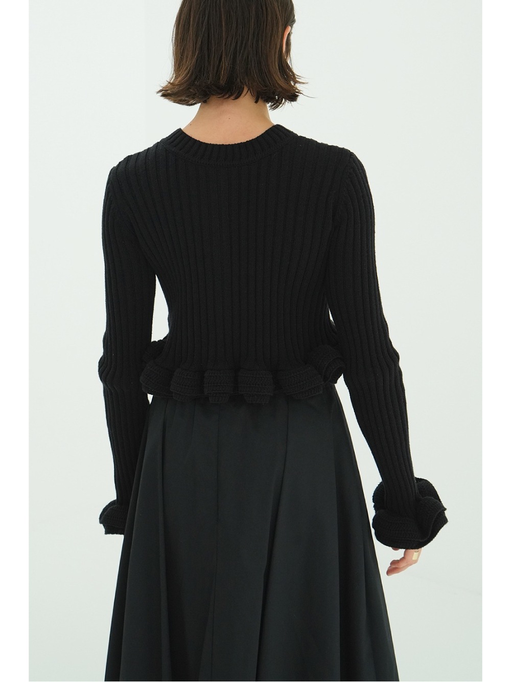 CLANE(クラネ) W FACE SHORT FRILLED KNIT TOPS - COLDBECK ONLINE