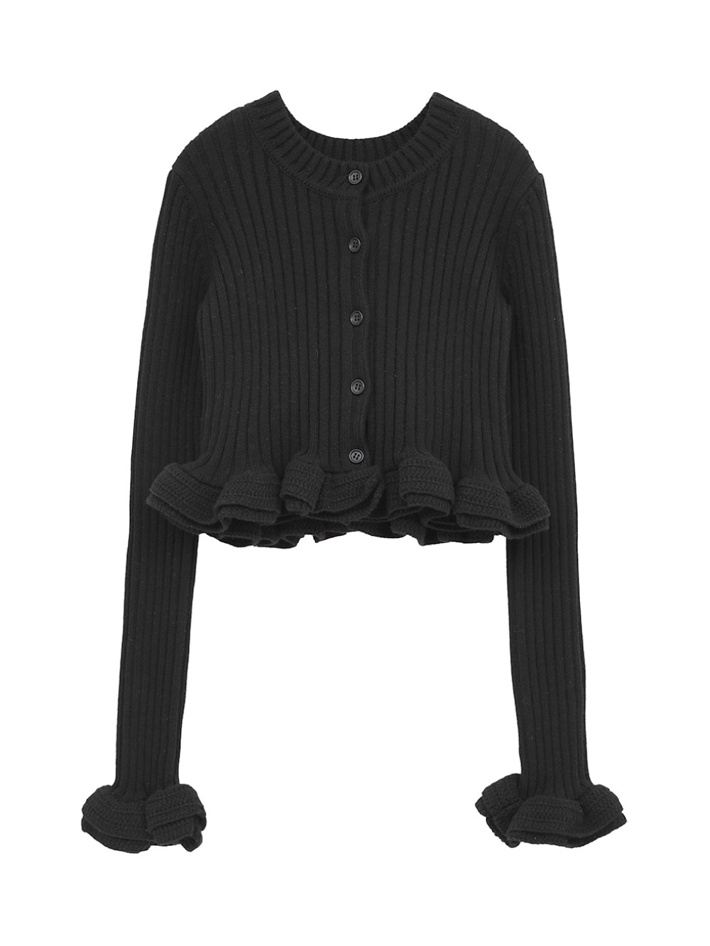 CLANE(クラネ) W FACE SHORT FRILLED KNIT TOPS - COLDBECK ONLINE
