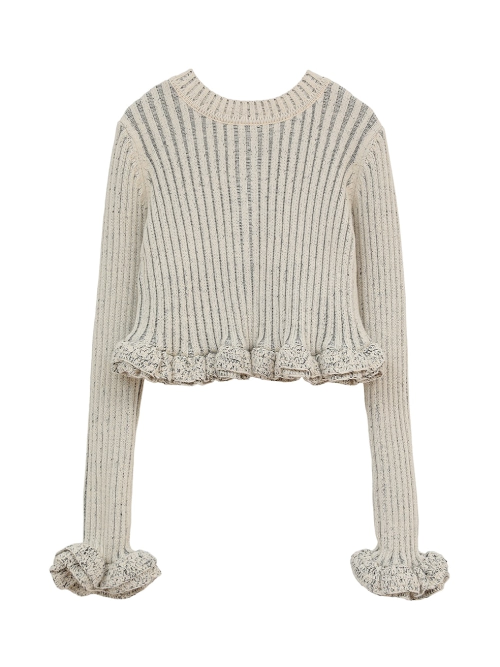 CLANE(クラネ) W FACE SHORT FRILLED KNIT TOPS - COLDBECK ONLINE