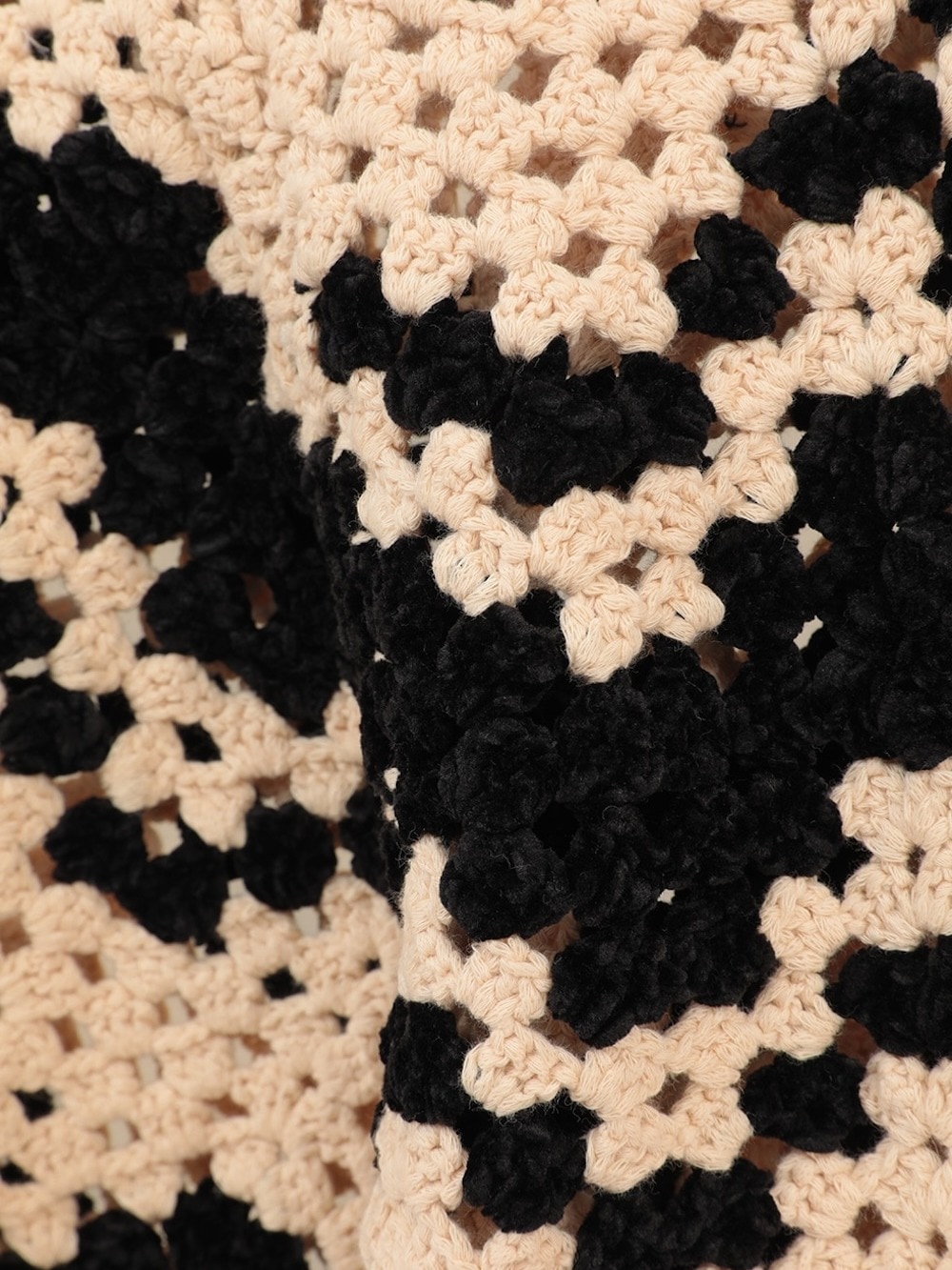 CLANE(クラネ) MALL BORDER HAND CROCHET KNIT CARDIGAN