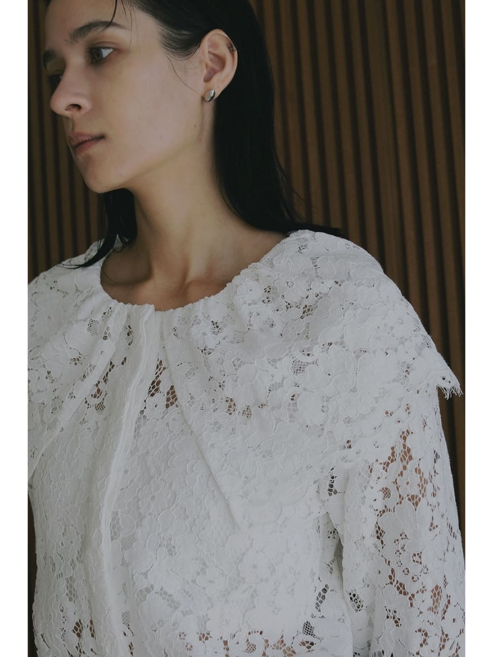 MANOF(マノフ) LACE COLLAR SHIRT