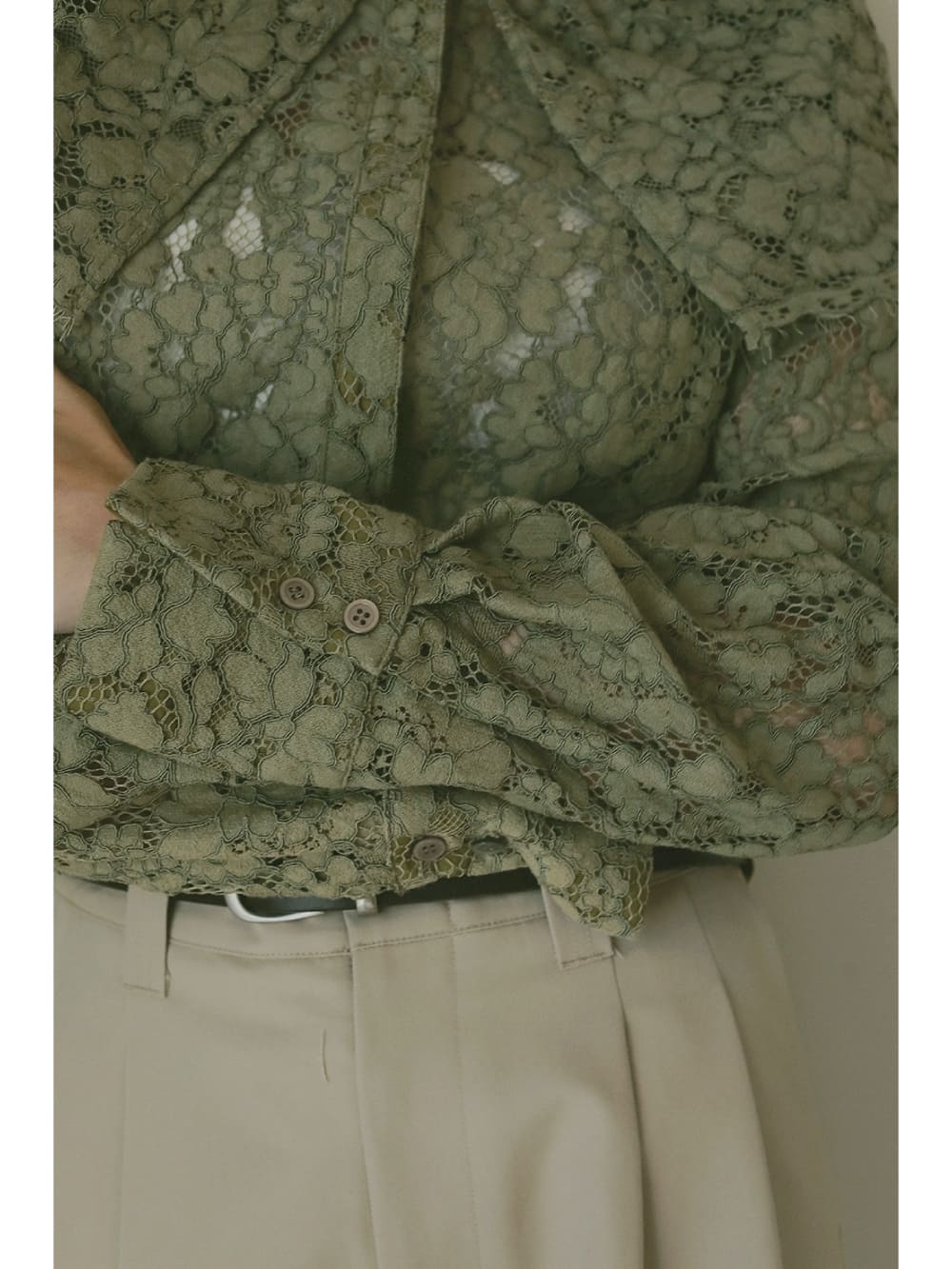 MANOF(マノフ) LACE COLLAR SHIRT