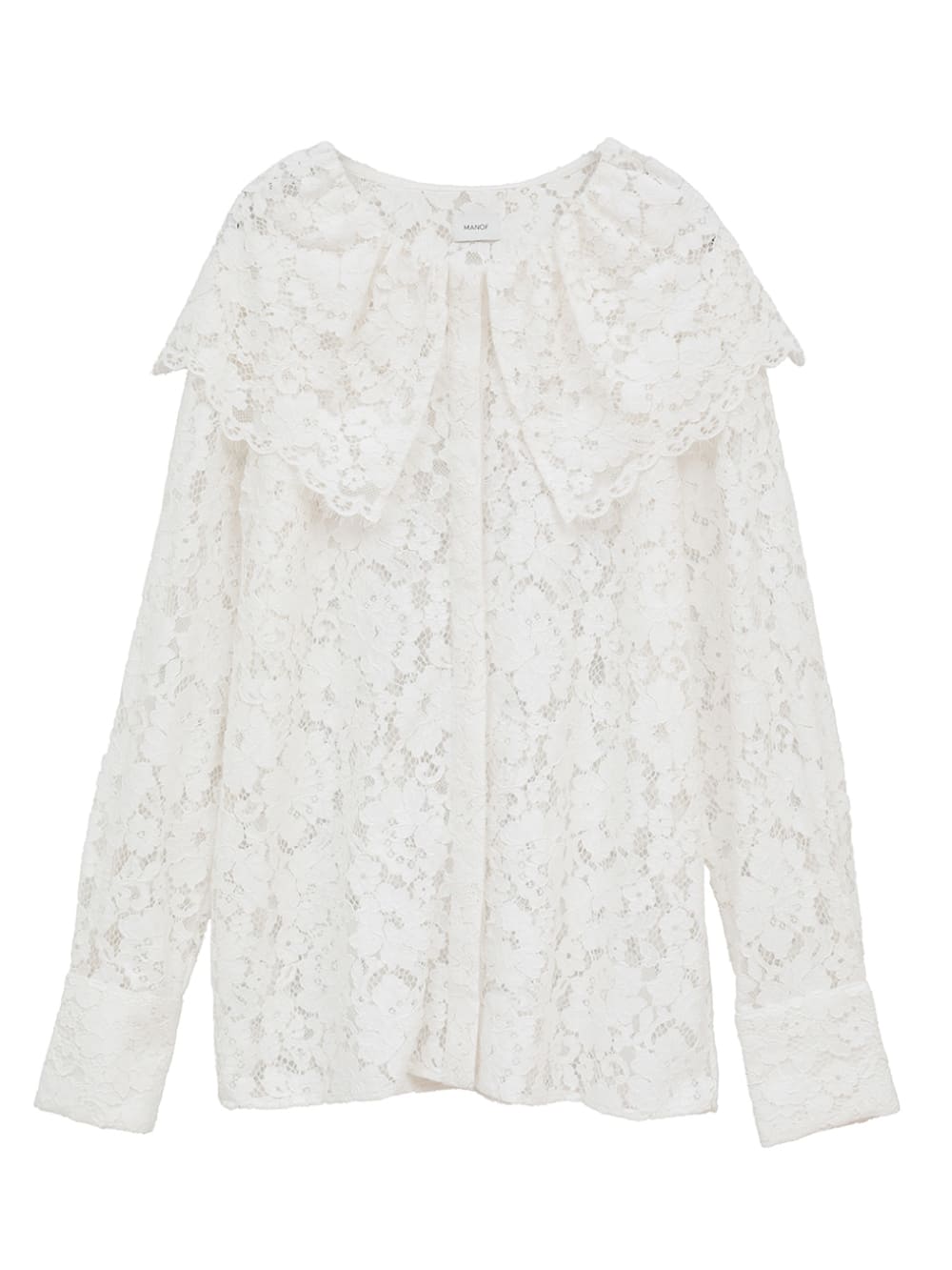 MANOF(マノフ) LACE COLLAR SHIRT