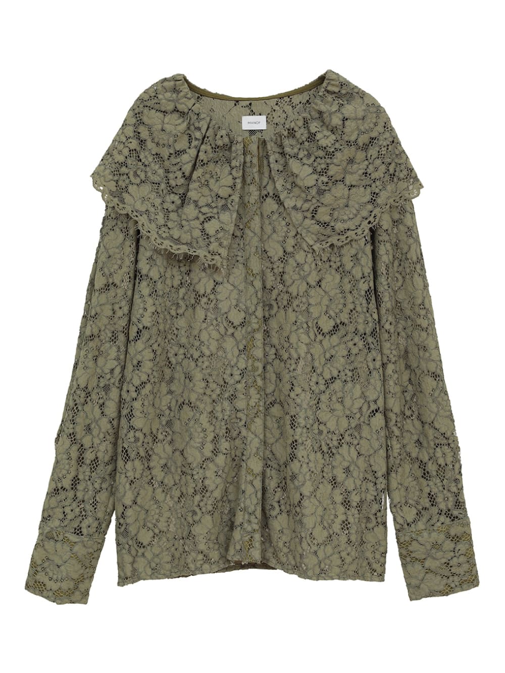 MANOF(マノフ) LACE COLLAR SHIRT