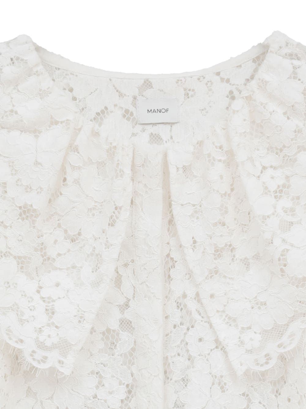 MANOF(マノフ) LACE COLLAR SHIRT