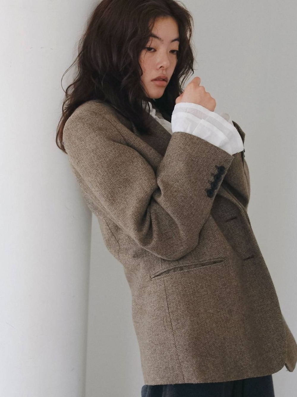 anuke(アンヌーク) Herringbone Wool Jacket - COLDBECK ONLINE