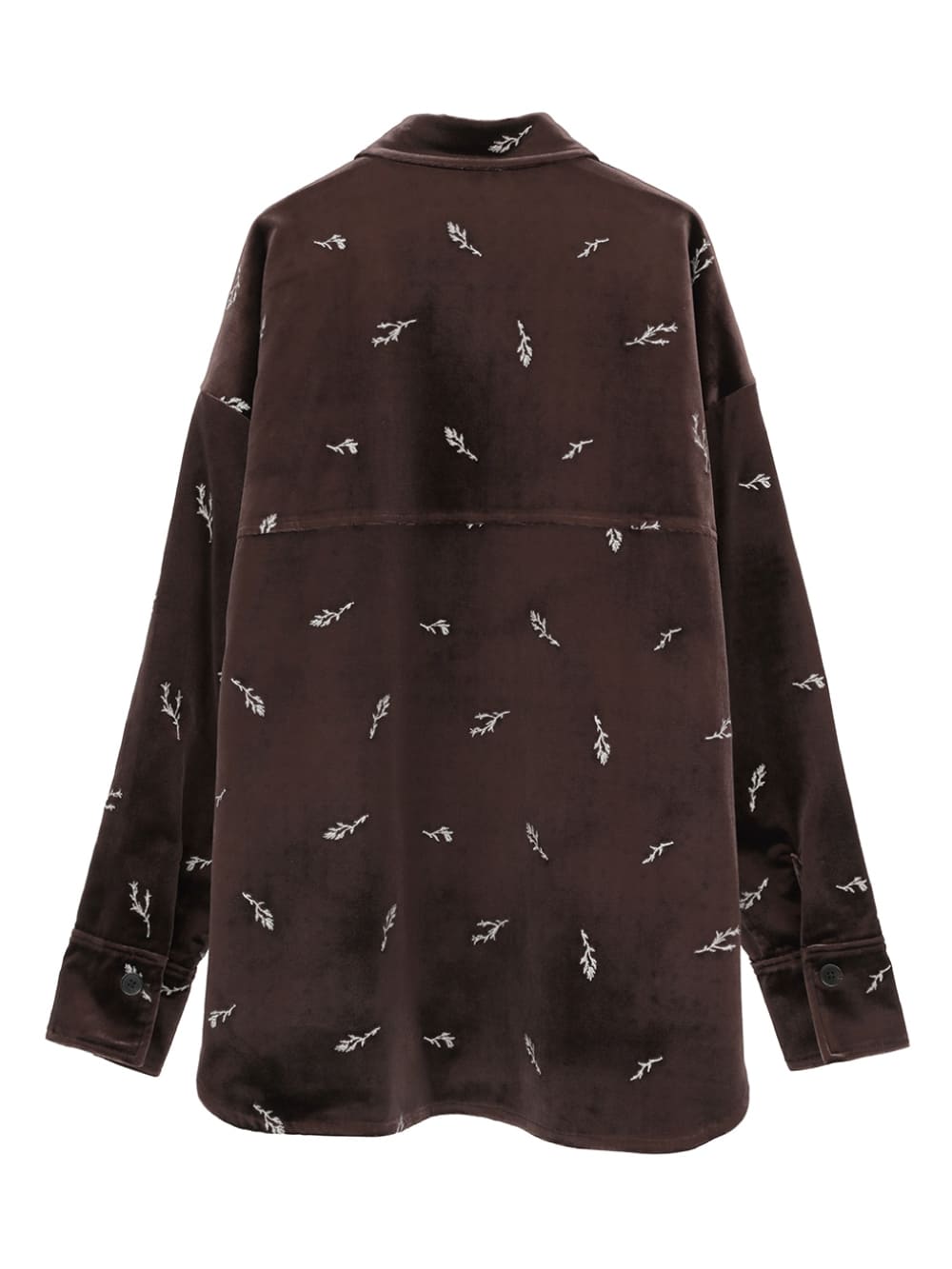MANOF(マノフ) VELOUR EMBROIDERY SHIRT