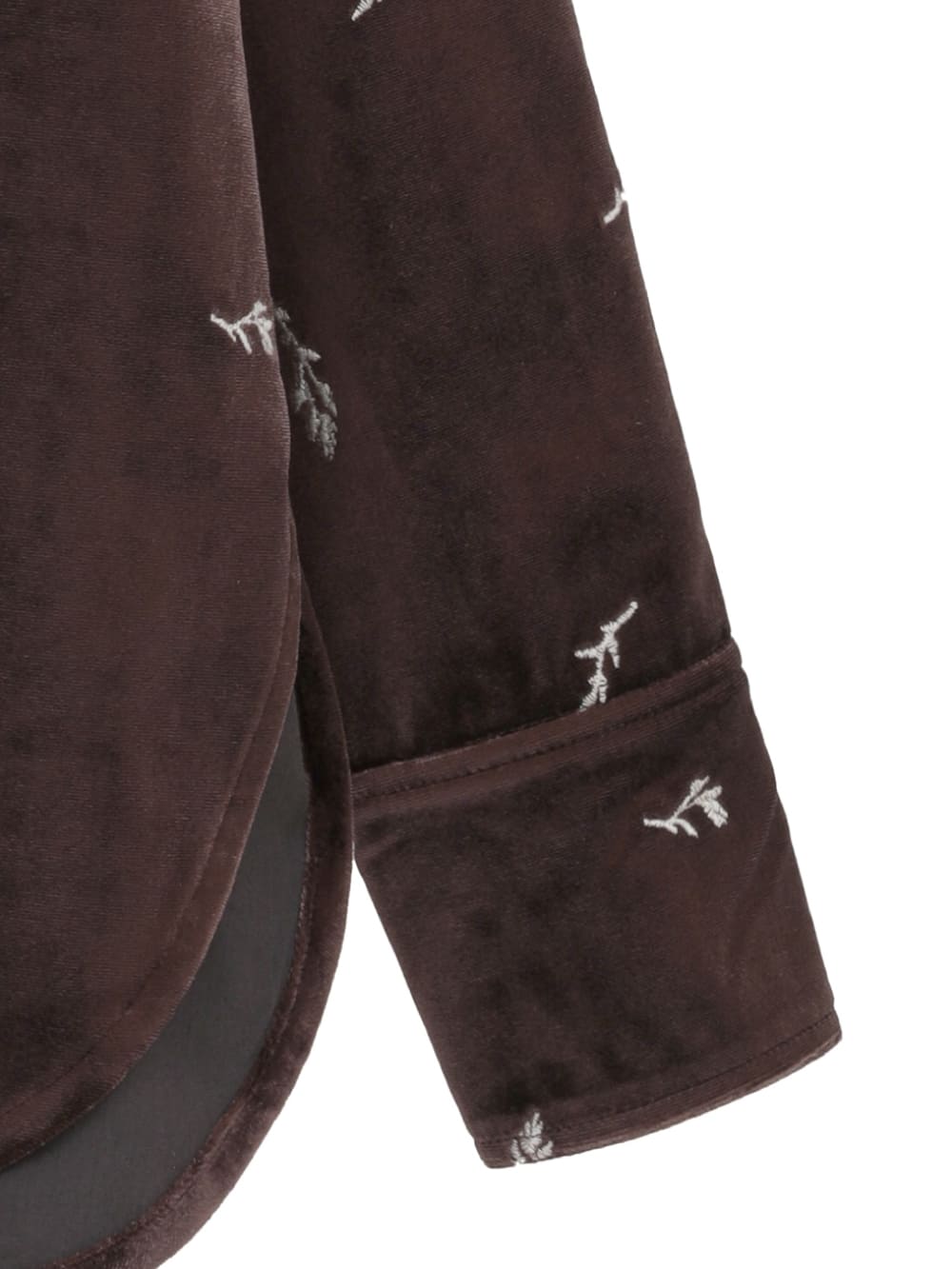 MANOF(マノフ) VELOUR EMBROIDERY SHIRT