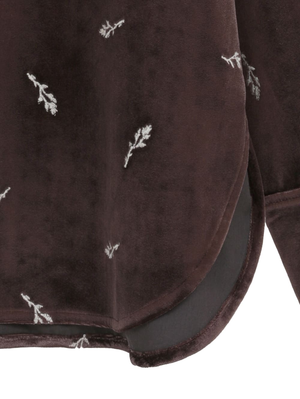 MANOF(マノフ) VELOUR EMBROIDERY SHIRT