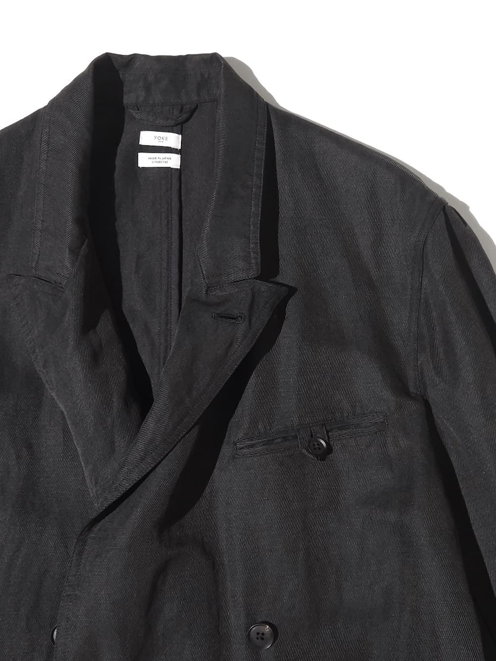 YOKE(ヨーク) Linen Silk Kersey Double Breasted Blezer