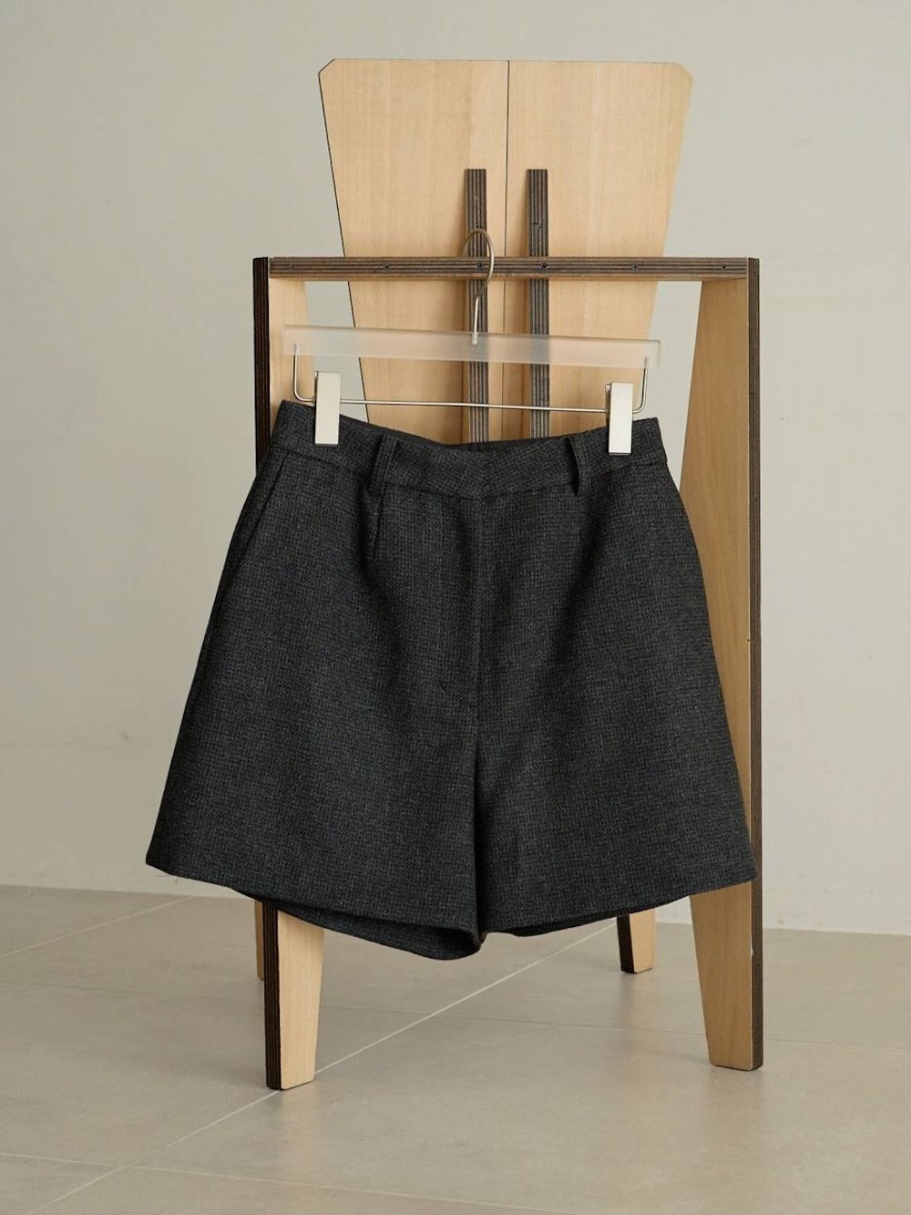anuke Herringbone Short Pants ダークブラウン anuke(アンヌーク) Herringbone Short Pants - COLDBECK ONLINE