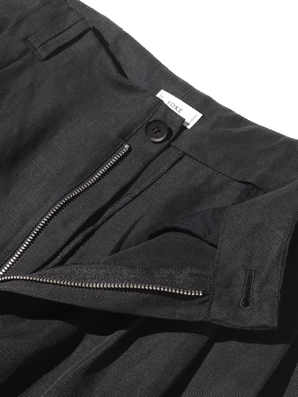 YOKE(ヨーク) Linen Silk Kersey 3pleated Tapered Trousers