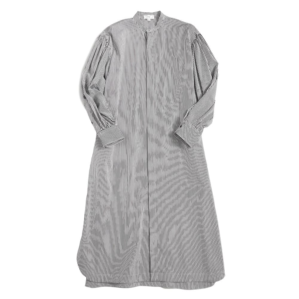HYKE(ハイク) STRIPE BALLOON SLEEVE DRESS