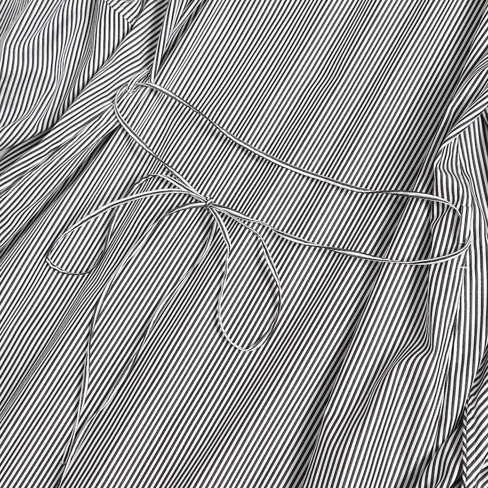 HYKE(ハイク) STRIPE BALLOON SLEEVE DRESS