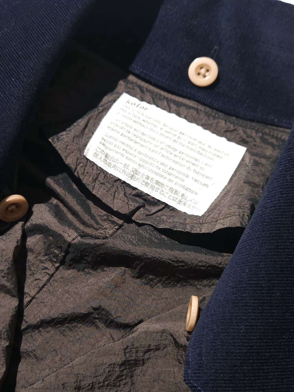 SALE】kolor(カラー) ナイロンタフタブルゾン - COLDBECK ONLINE