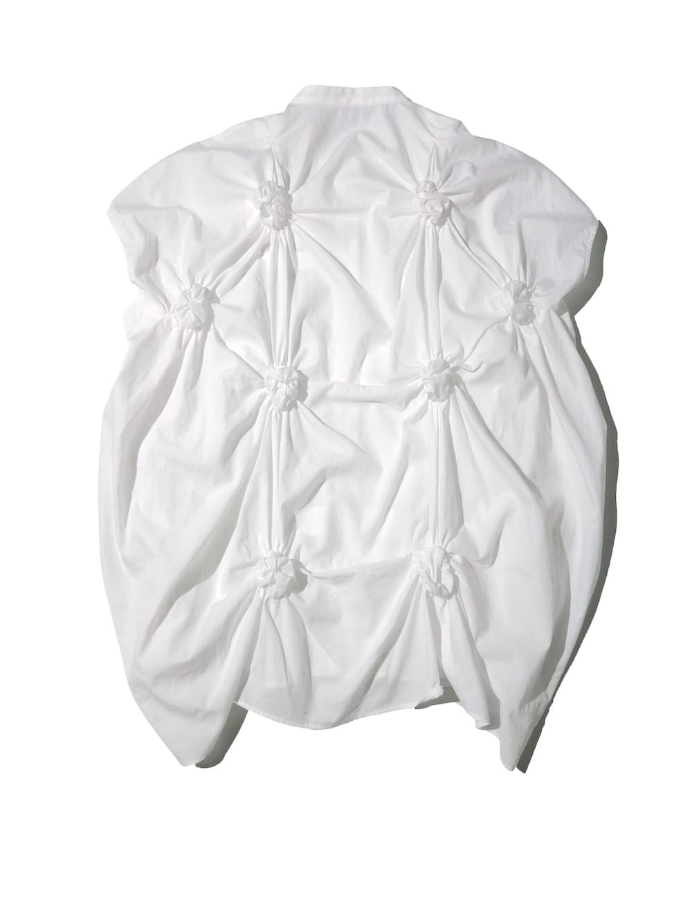 エンフォルド CIRCLE SHIRRING SHIRT ホワイト CIRCLE SHIRRING SHIRT｜38｜WHT｜SHIRTS AND BLOUSES｜|ENFÖLD