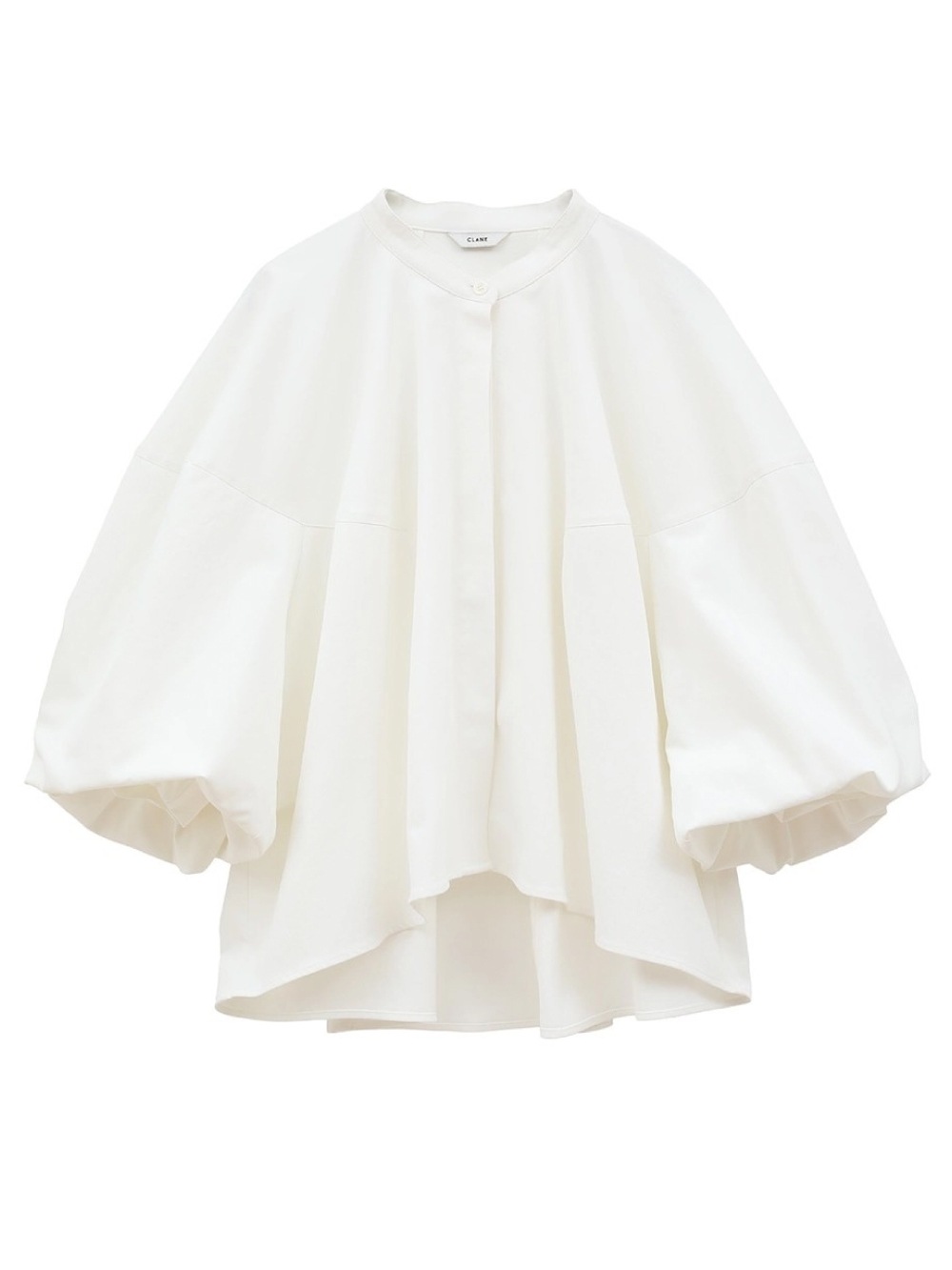 CLANE(クラネ) VOLUME SLEEVE STAND NECK SHIRTS