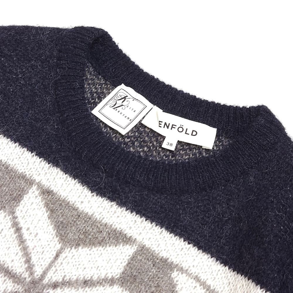 ENFOLD(ե) MIX KNIT PULLOVER