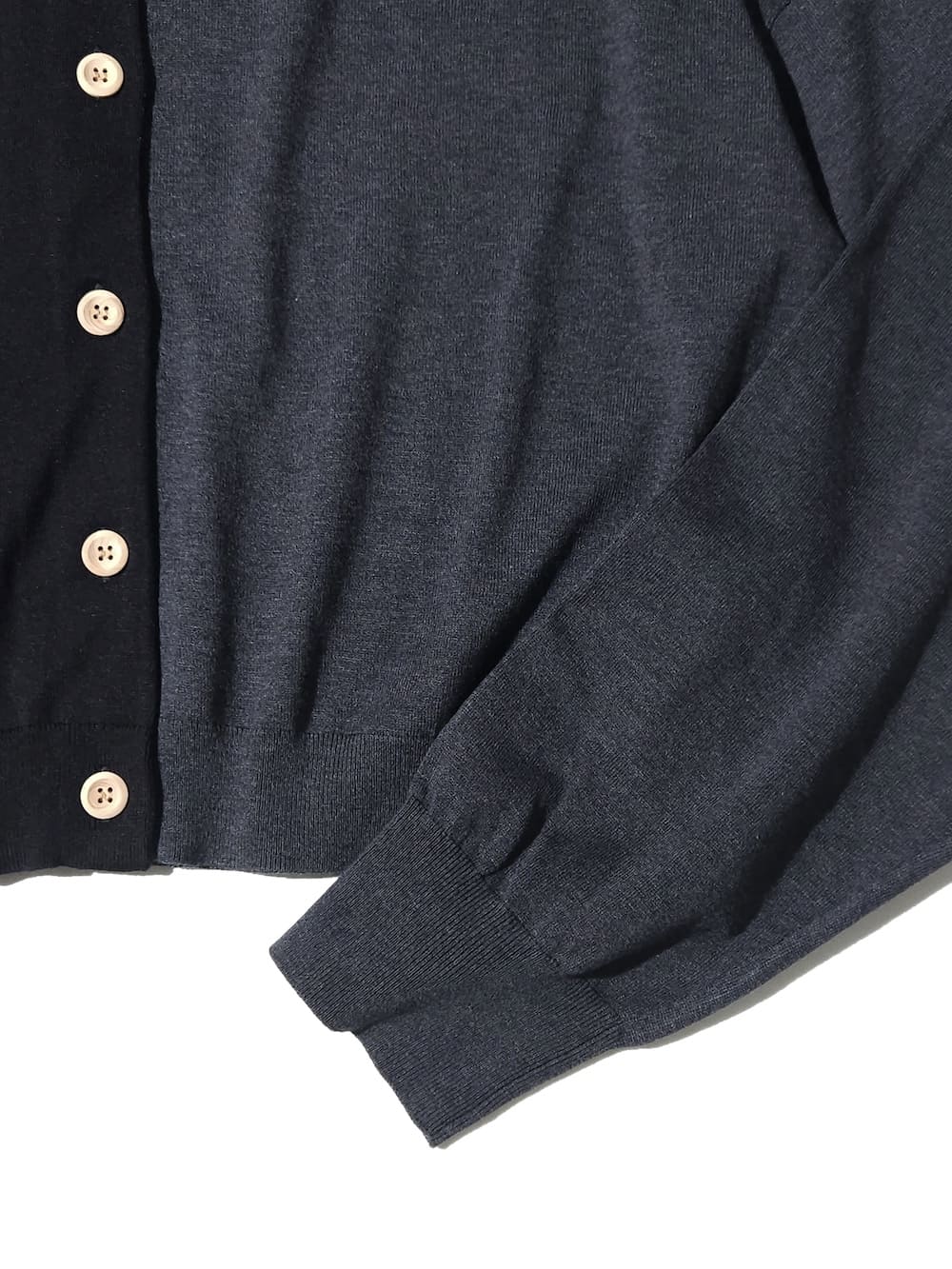ENFOLD(ե) BICOLOR CARDIGAN