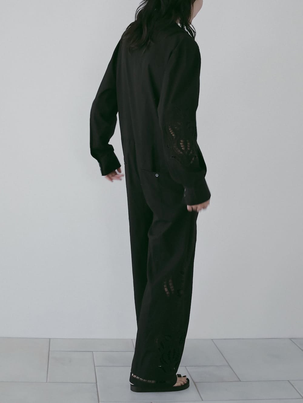 anuke Cutwork Lace アンヌーク　38 黒（シャツ&パンツ） anuke(アンヌーク) Cutwork Lace Combinaison - COLDBECK ONLINE